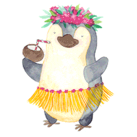 Aloha Pinguin Sticker by Mr. & Mrs. Panda