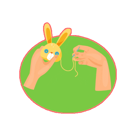 Bunny Sew Sticker
