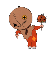Trick Or Treat Pointing Sticker by Sam: The Soul of Halloween