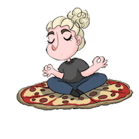 pizza love Sticker by planetmclulu