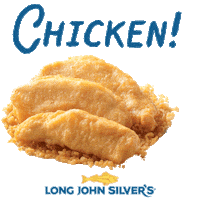 LongJohnSilvers chicken fried chicken fried long john silvers Sticker