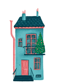 Christmas House GIF