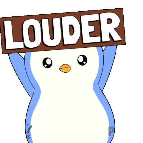 Preach Turn Up Sticker by Pudgy Penguins