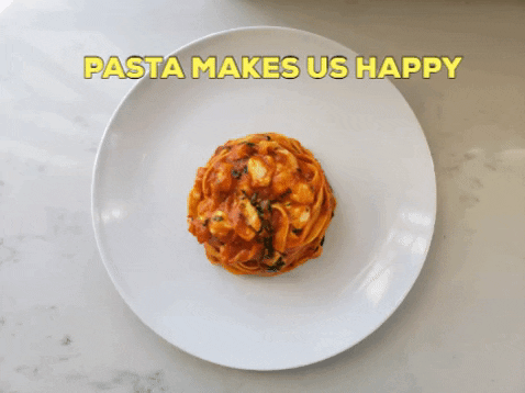 pastasisters giphygifmaker happy happiness pasta GIF