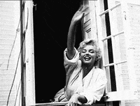 black and white hello GIF