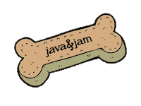 therestaurantpeople dog treat bone java Sticker