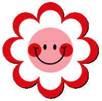 brockich happy smile retro flower Sticker
