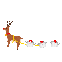 Christmas Reindeer Sticker by 2022 휘슬러X구세군 레드 트리