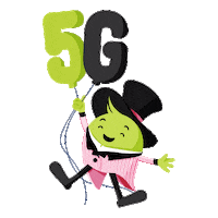 AIS_Thailand happy magic balloon 5g Sticker