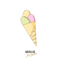 Ice Cream Cone Sticker by Luicella's Ice Cream