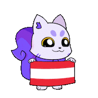 Flag Austria Sticker by Lucky Kat Studios