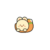 anirollz bunny rabbit wiggle hot dog Sticker