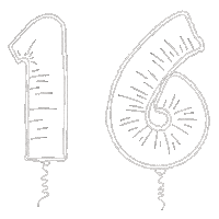 Sweet Sixteen Balloon Sticker