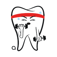 gym work hard Sticker by Dental Online