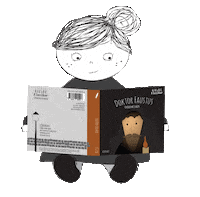 kokolaut girl reading buch lesen Sticker