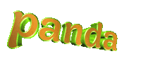 text panda Sticker