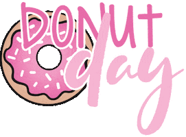 Pink National Donut Day Sticker by Krissyanne Designs
