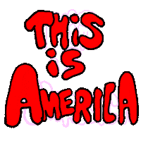 donald glover america Sticker by deladeso