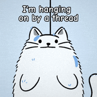Hanging On Help Me GIF by MESA My Emotional Support Animal
