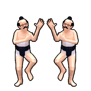 illustrated_jp sticker sumo super uncle Sticker