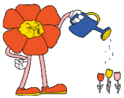 homeworkstudio psychedelic flower gardening shovel Sticker