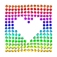 Op-Art Love Sticker by Feliks Tomasz Konczakowski