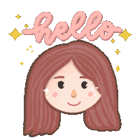 Girl Hello Sticker