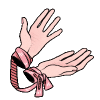 pollyyander pink hands tada pollyyander Sticker