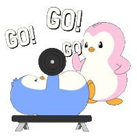 Working Out Sticker by Pudgy Penguins