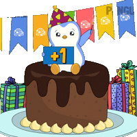 Happy Birthday Sticker by Pudgy Penguins