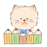 Back To School Cat Sticker by koimoffee