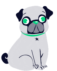 leagasdelaneyhamburg dog jump pug hamburg Sticker