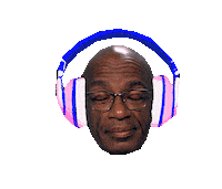 headphones grooving Sticker by Al Roker