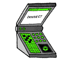 computer connect Sticker by chehehe
