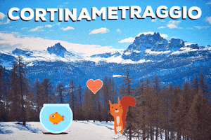cortinametraggio love fun heart snow GIF