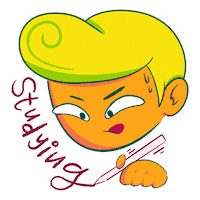 Studying Sticker by AUF CCS