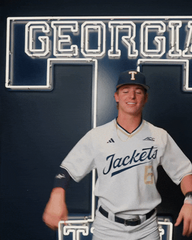 Georgia Tech Baseball GIF by Georgia Tech Yellow Jackets
