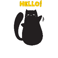 Cat Hello Sticker by Yappy Pets