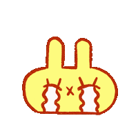 Sad Bunny Sticker by Project Perfection