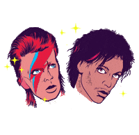 David Bowie 80S Sticker by Joe