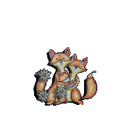 Fox Family Sticker