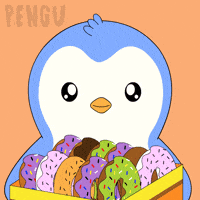 Excited Dunkin Donuts GIF by Pudgy Penguins