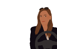 Car Driving Sticker by Monique Assouline