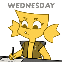 Wednesday Working Sticker
