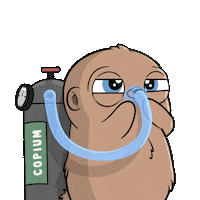 Excited Air Sticker by Fugz Official
