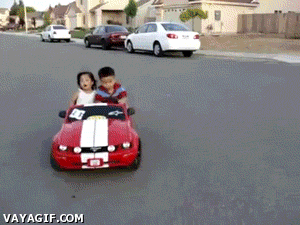 kids driving GIF