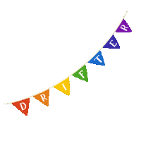 driftercoffee rainbow pride flowers leaves Sticker