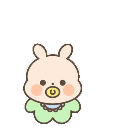 dada_studio giphyupload baby wink rabbit Sticker