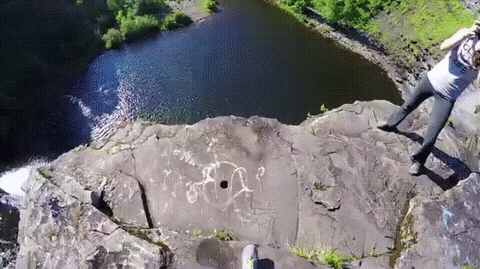 jump waterfall GIF