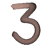 acendradaart 3 three number numero Sticker